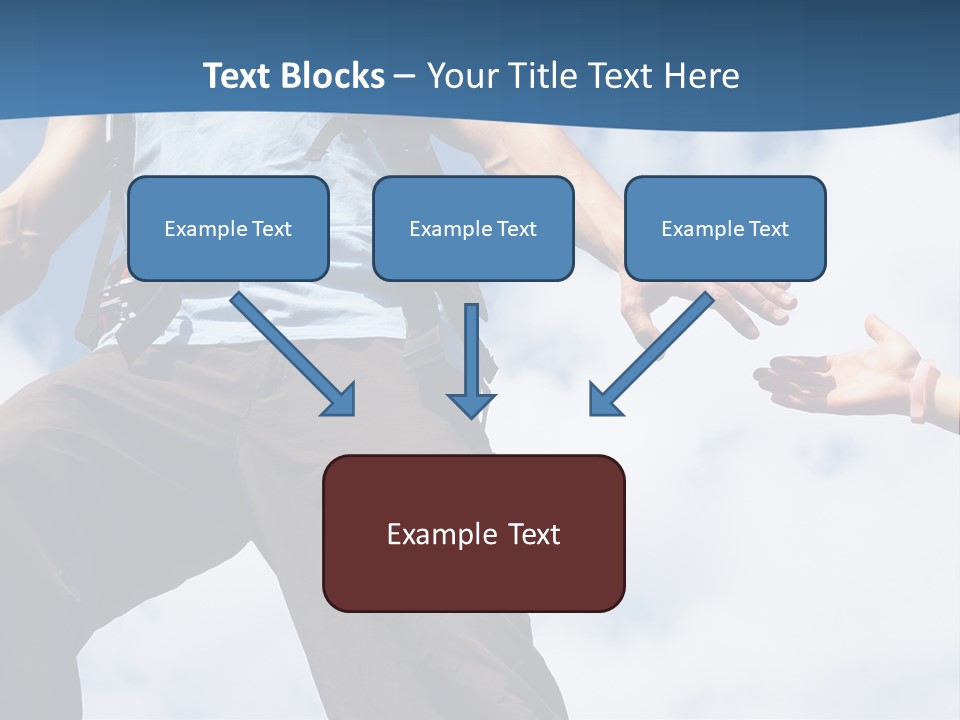 Hiking Woman Climb PowerPoint Template