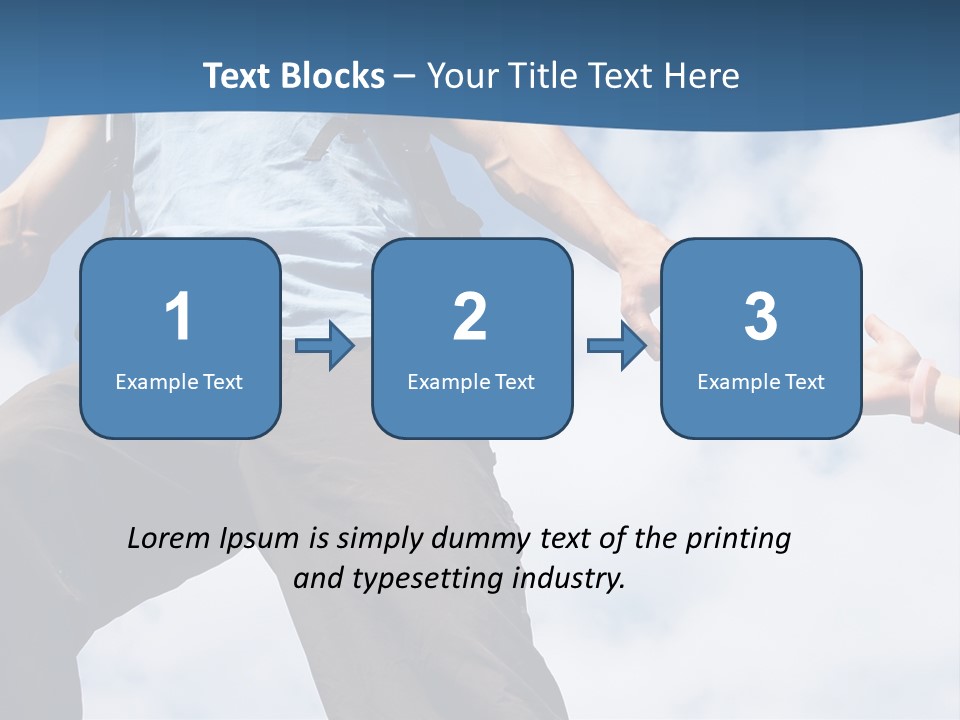 Hiking Woman Climb PowerPoint Template