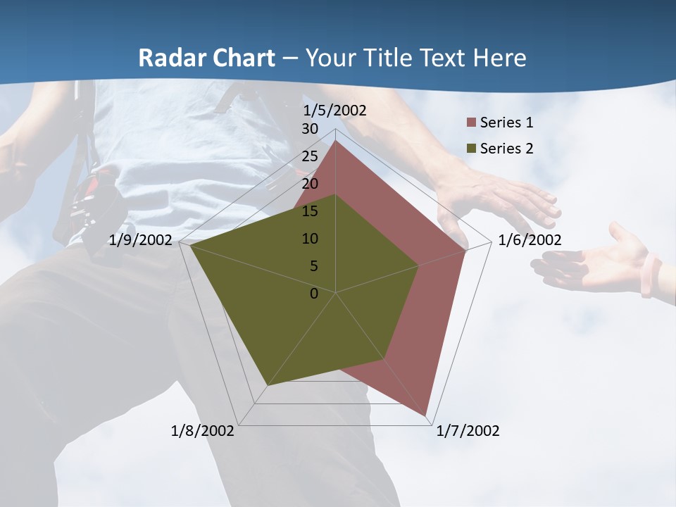 Hiking Woman Climb PowerPoint Template