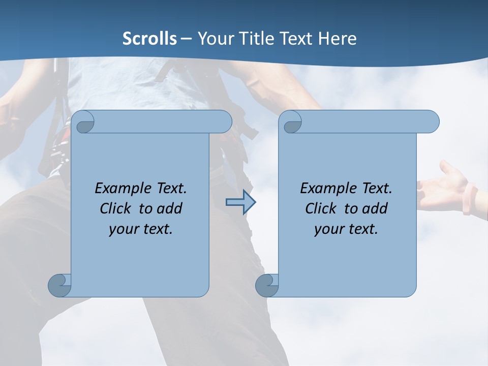 Hiking Woman Climb PowerPoint Template