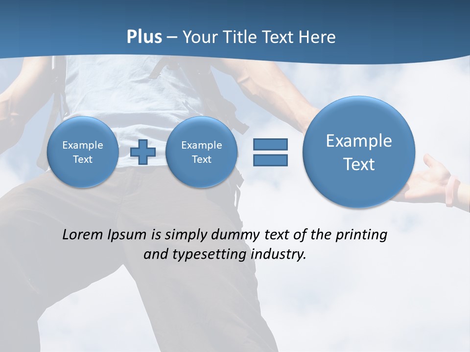 Hiking Woman Climb PowerPoint Template