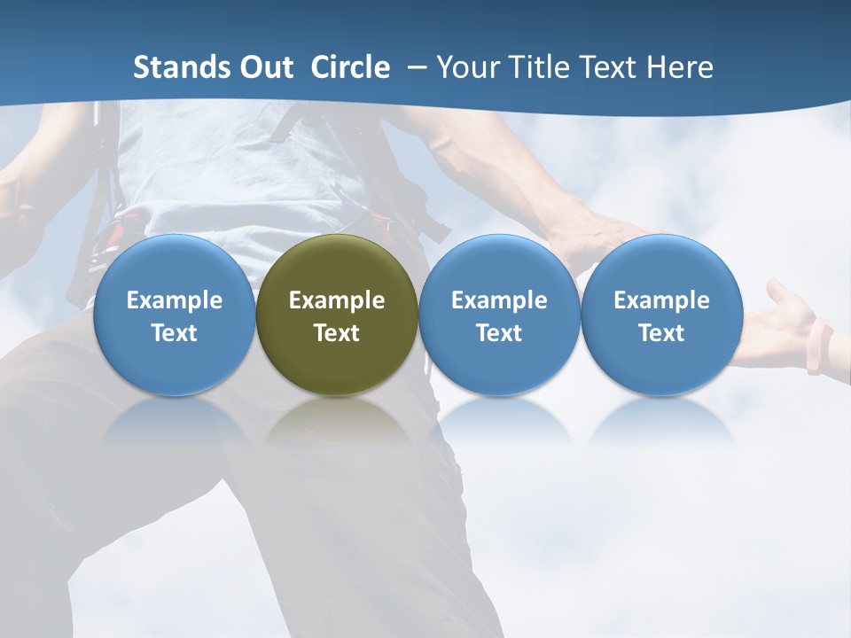 Hiking Woman Climb PowerPoint Template