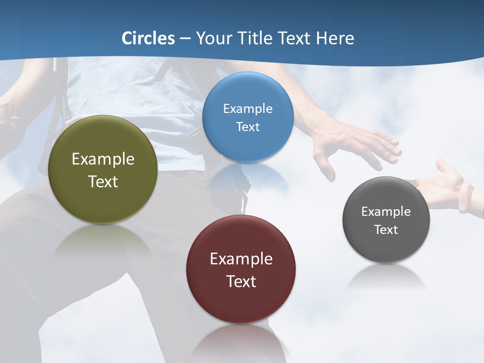 Hiking Woman Climb PowerPoint Template
