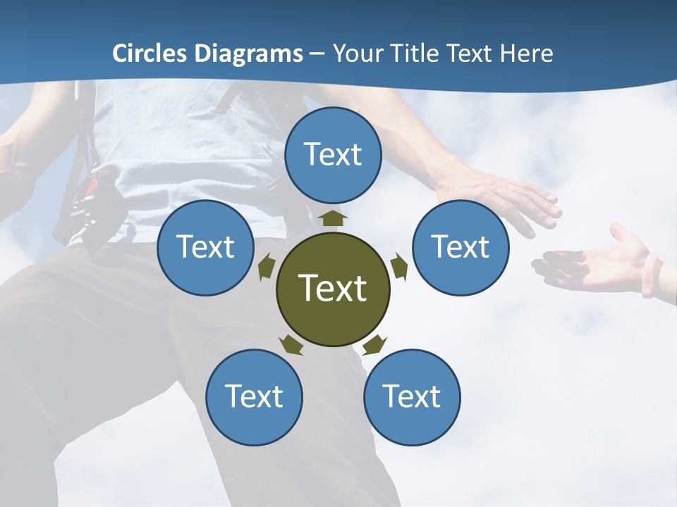 Hiking Woman Climb PowerPoint Template