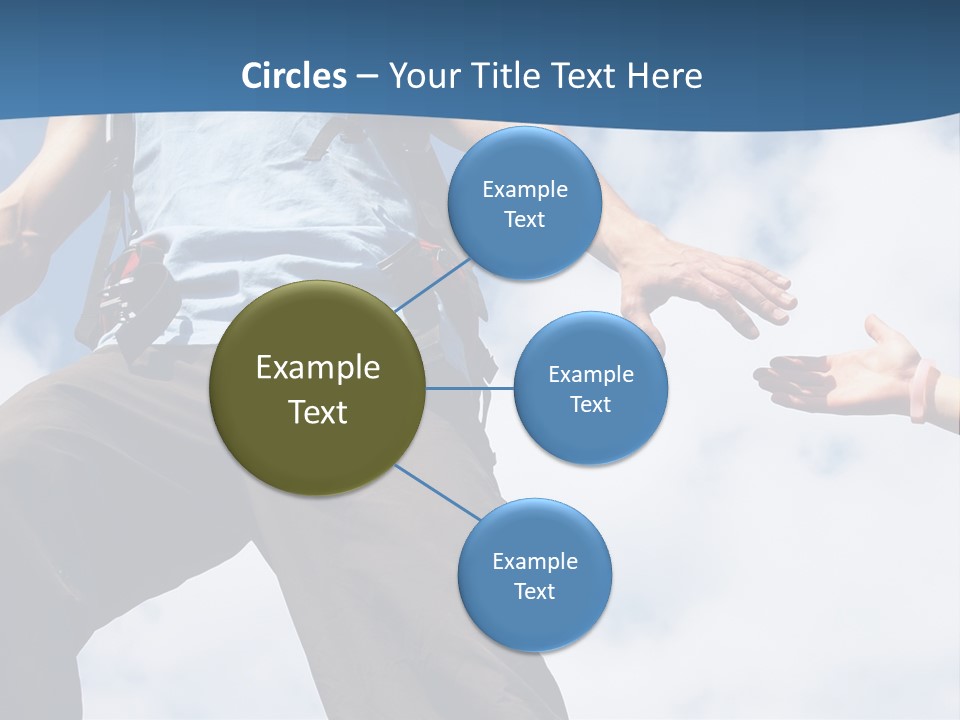 Hiking Woman Climb PowerPoint Template
