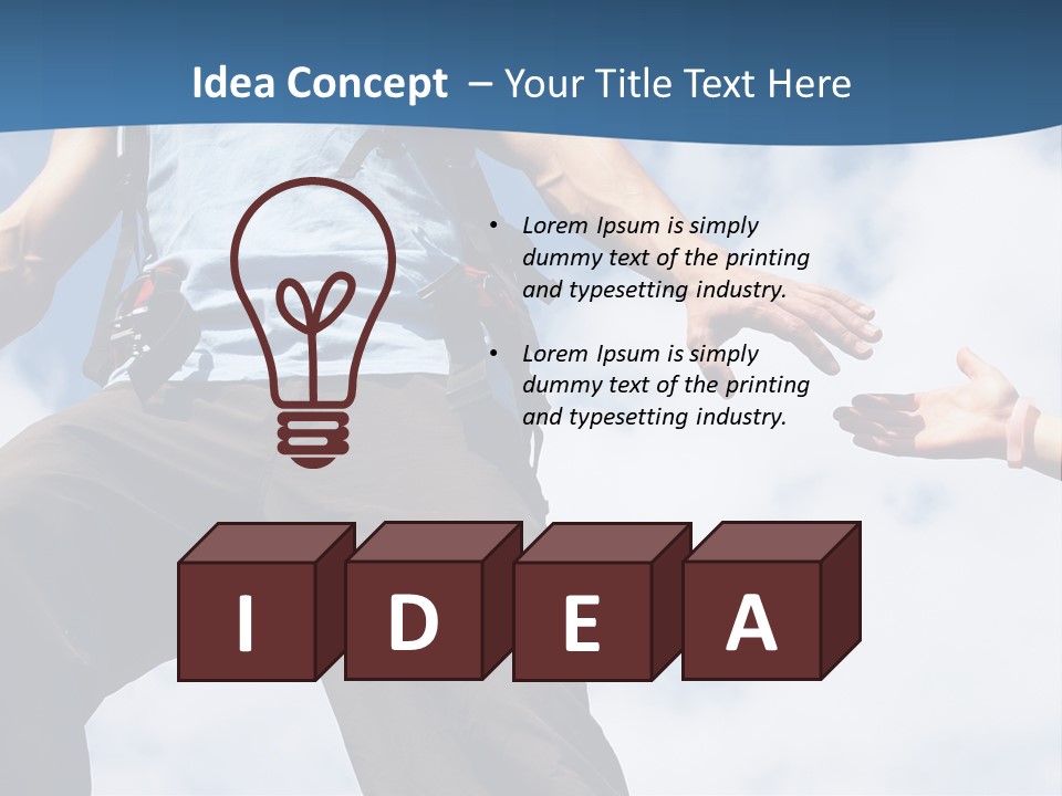 Hiking Woman Climb PowerPoint Template