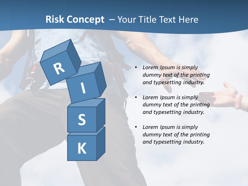 Hiking Woman Climb PowerPoint Template