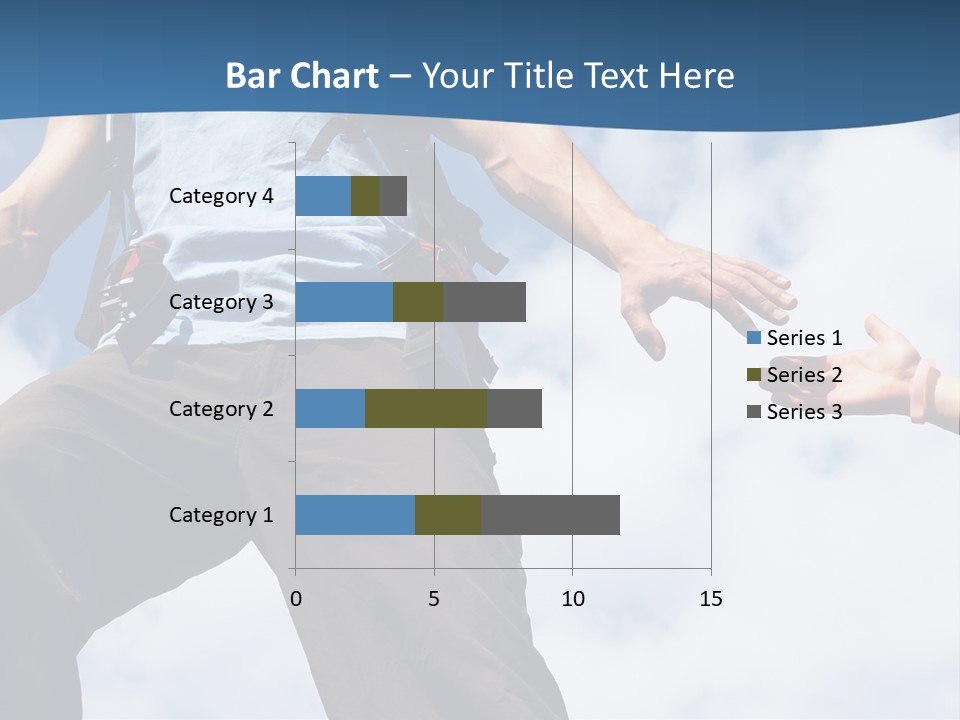 Hiking Woman Climb PowerPoint Template