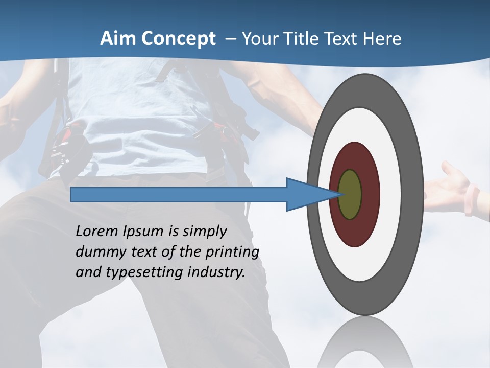 Hiking Woman Climb PowerPoint Template