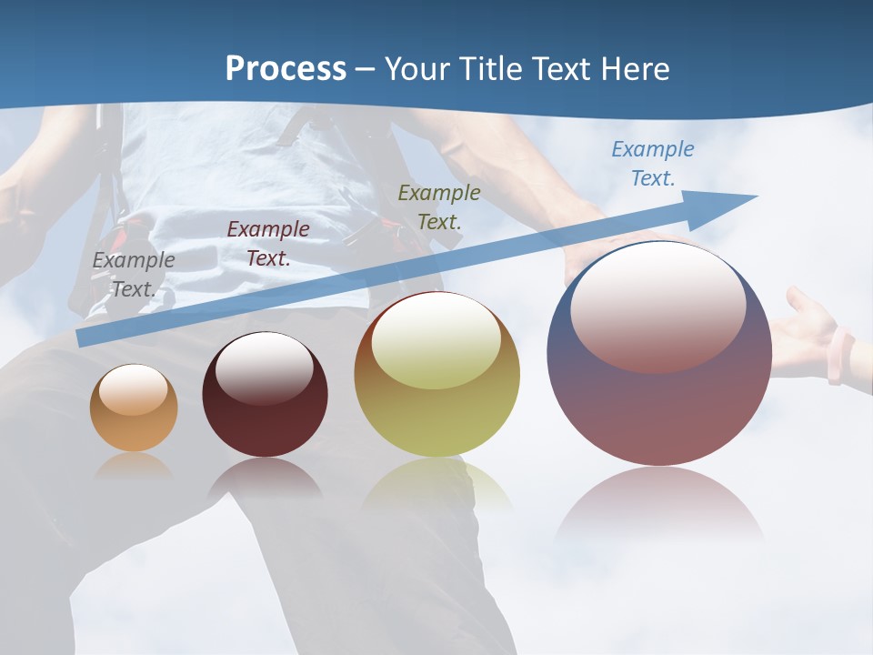 Hiking Woman Climb PowerPoint Template