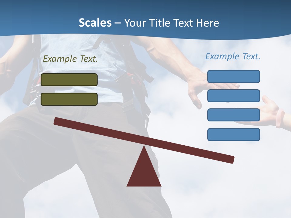 Hiking Woman Climb PowerPoint Template