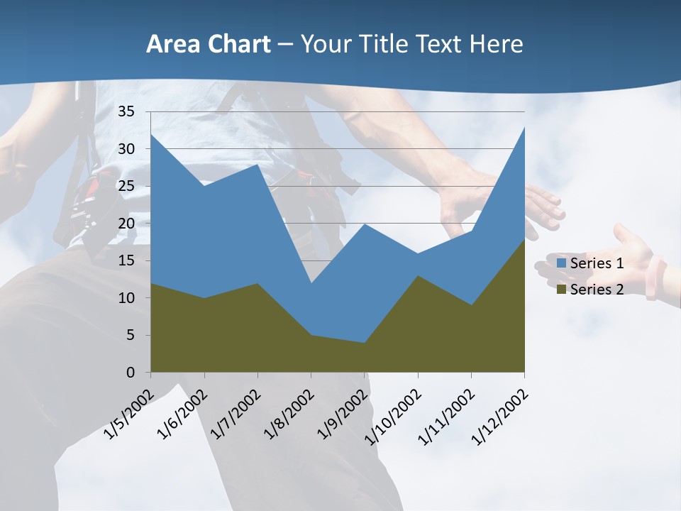 Hiking Woman Climb PowerPoint Template
