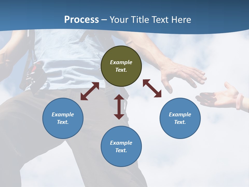 Hiking Woman Climb PowerPoint Template