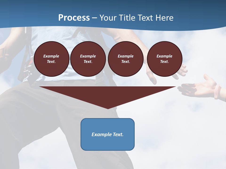 Hiking Woman Climb PowerPoint Template