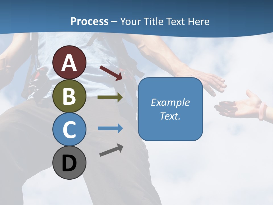 Hiking Woman Climb PowerPoint Template