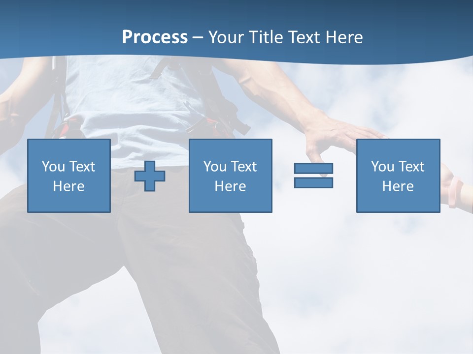 Hiking Woman Climb PowerPoint Template