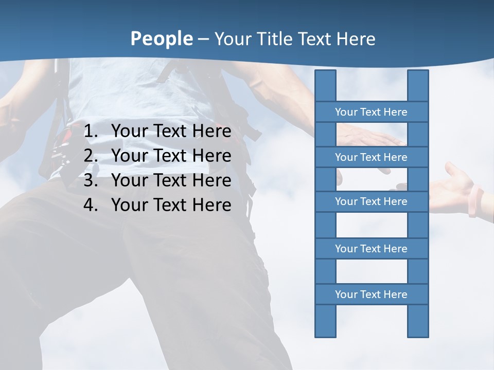 Hiking Woman Climb PowerPoint Template