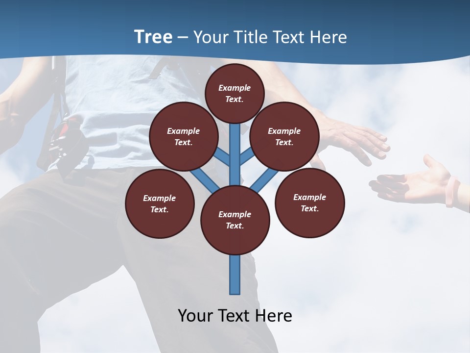 Hiking Woman Climb PowerPoint Template
