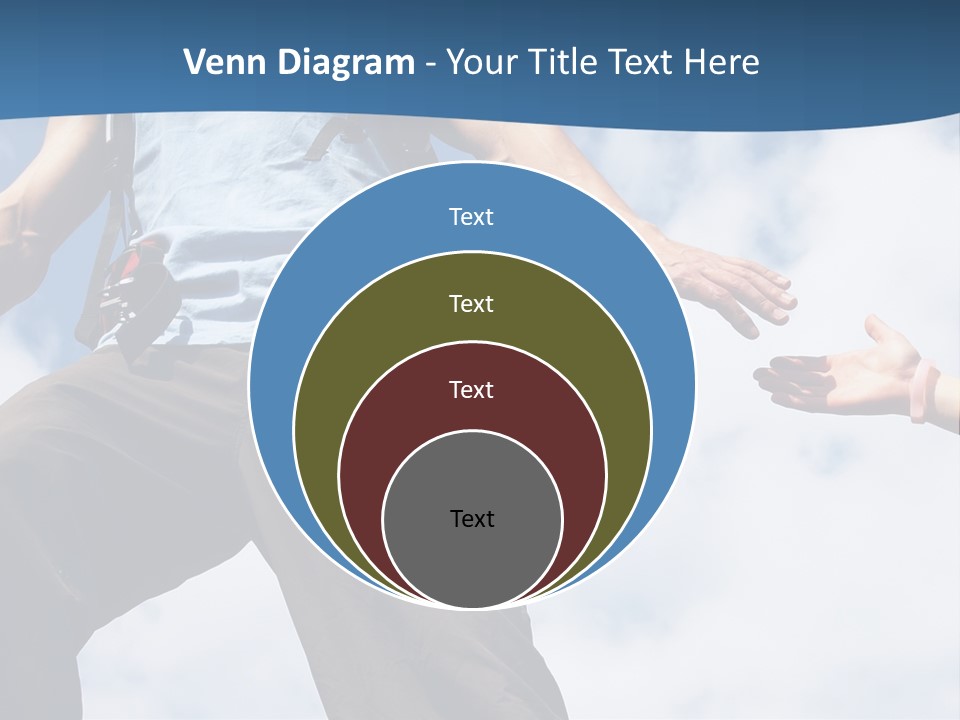 Hiking Woman Climb PowerPoint Template