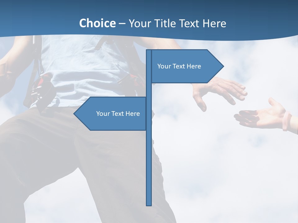 Hiking Woman Climb PowerPoint Template