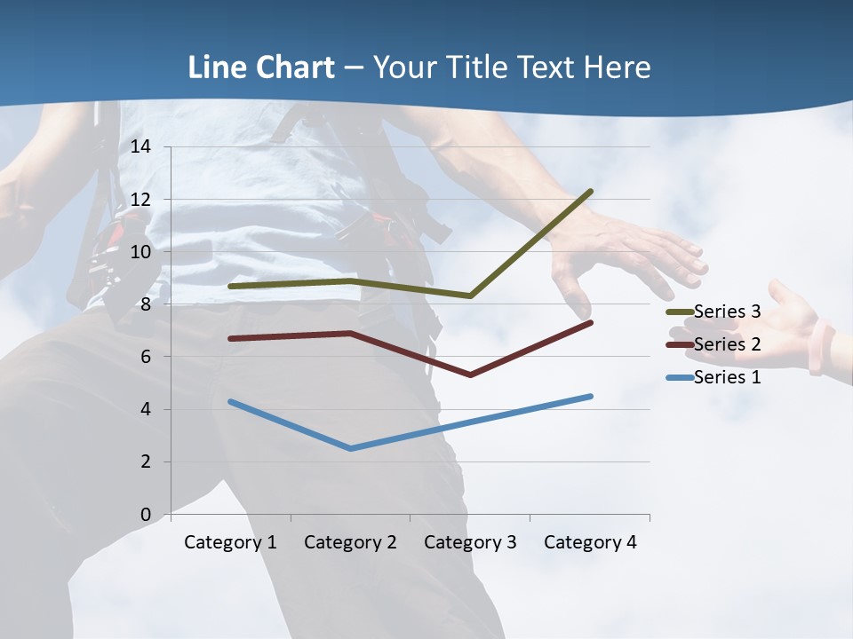 Hiking Woman Climb PowerPoint Template
