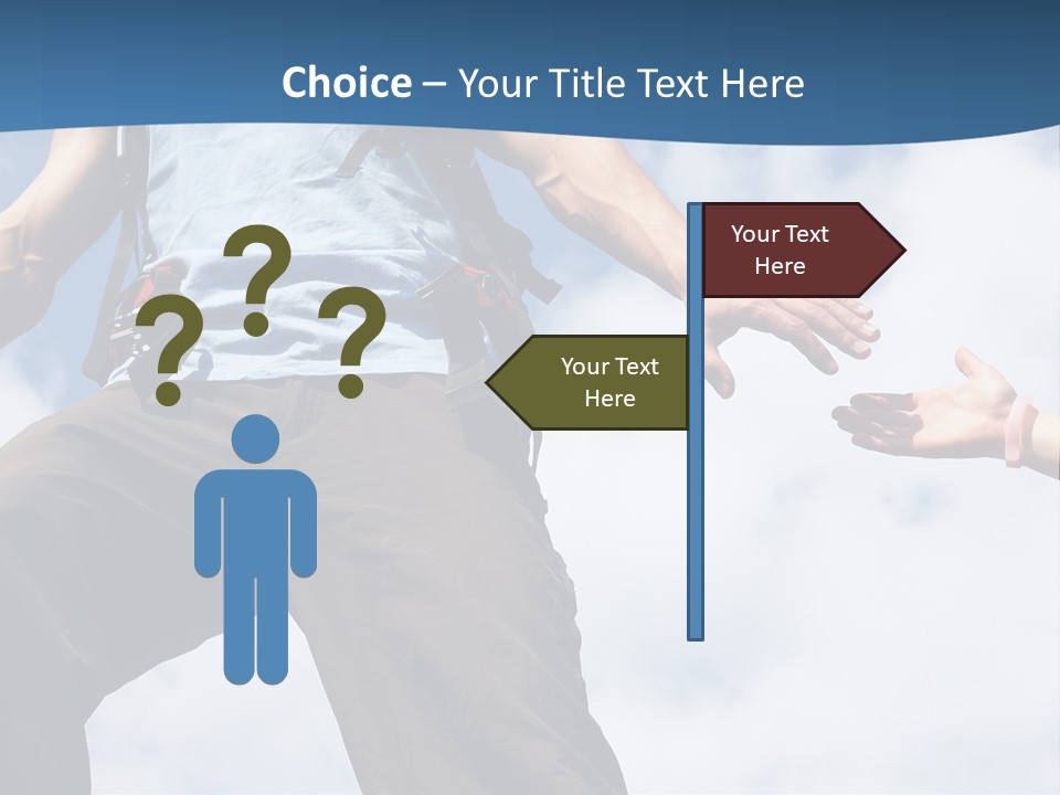 Hiking Woman Climb PowerPoint Template