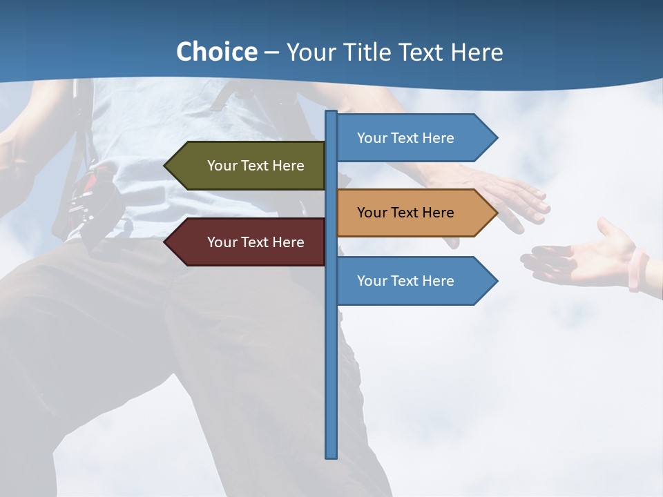 Hiking Woman Climb PowerPoint Template