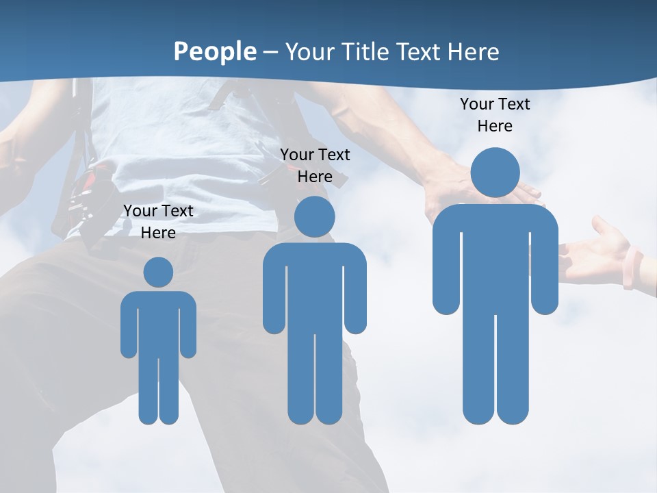Hiking Woman Climb PowerPoint Template
