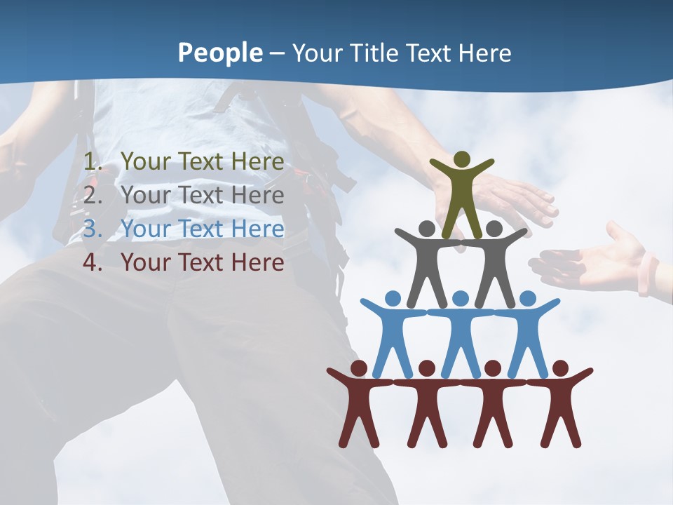 Hiking Woman Climb PowerPoint Template