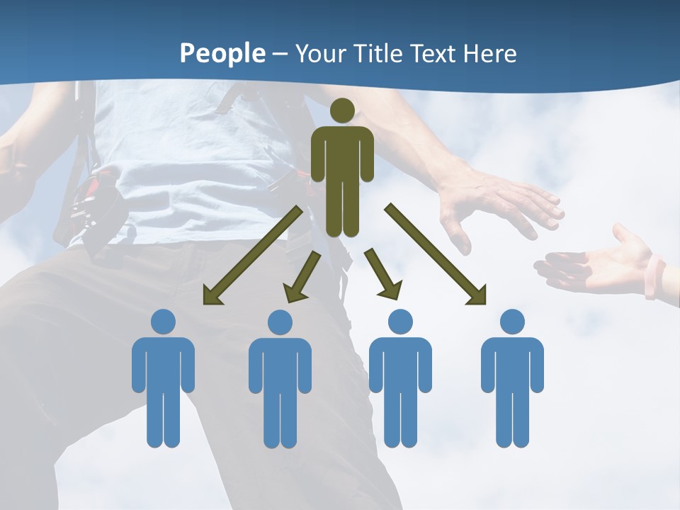 Hiking Woman Climb PowerPoint Template