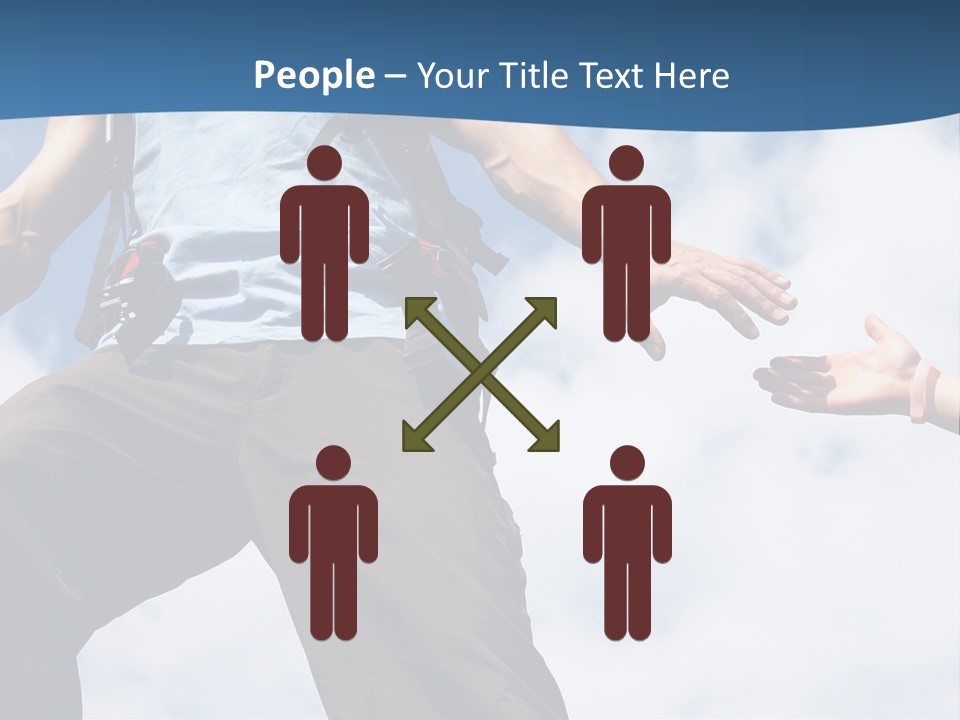 Hiking Woman Climb PowerPoint Template