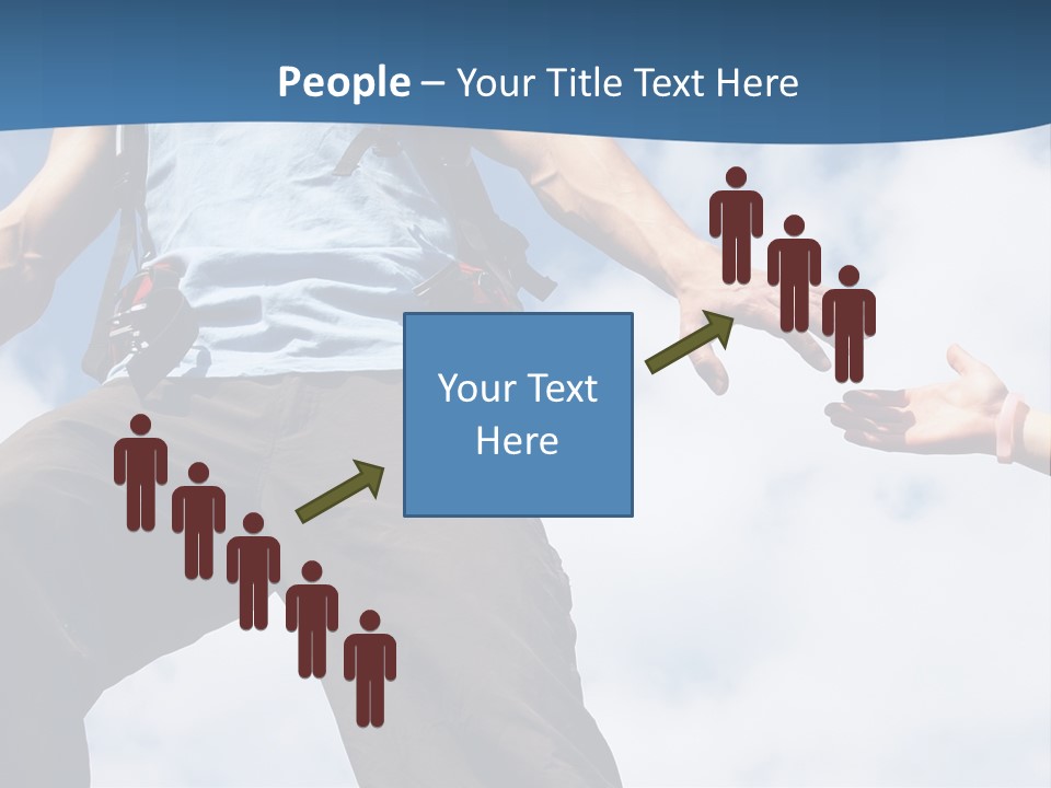 Hiking Woman Climb PowerPoint Template