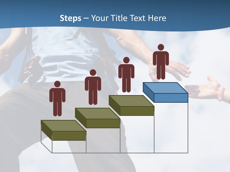 Hiking Woman Climb PowerPoint Template