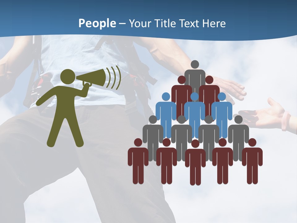 Hiking Woman Climb PowerPoint Template
