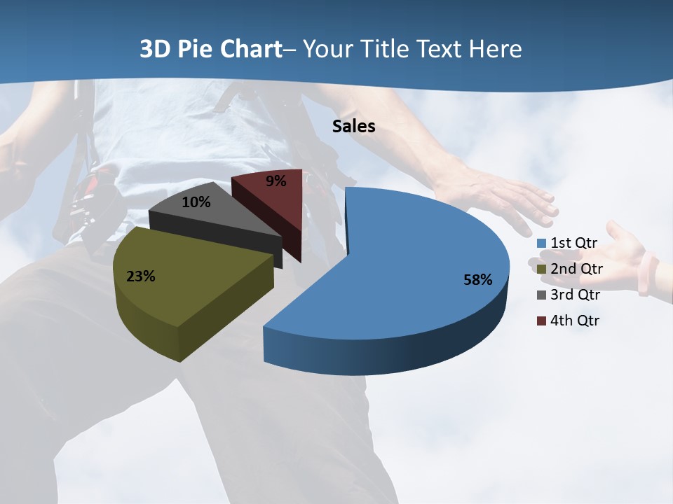 Hiking Woman Climb PowerPoint Template
