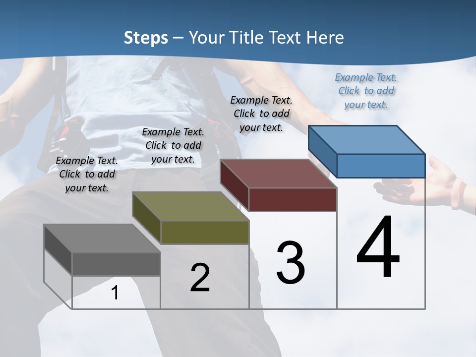 Hiking Woman Climb PowerPoint Template