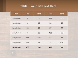 Preparation Copy Table PowerPoint Template
