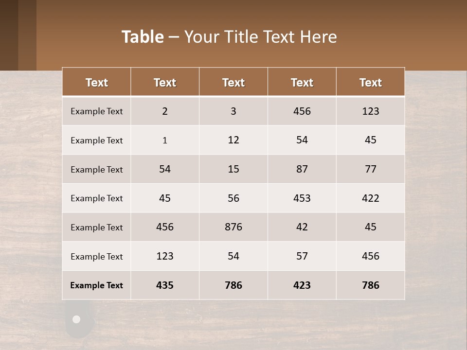 Preparation Copy Table PowerPoint Template