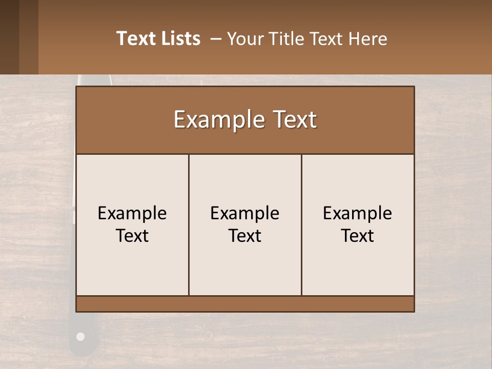 Preparation Copy Table PowerPoint Template