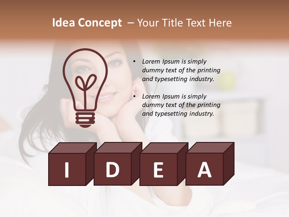 Life Bedroom Cheerful PowerPoint Template