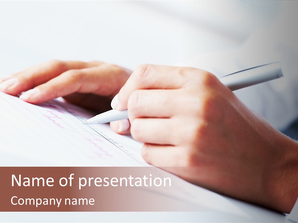 Signature Clerk Closeup PowerPoint Template