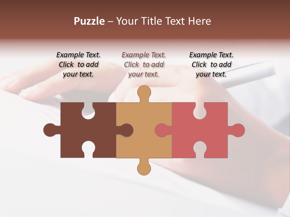 Signature Clerk Closeup PowerPoint Template