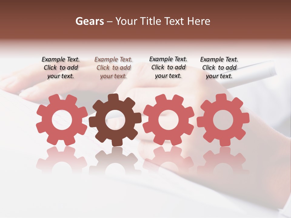 Signature Clerk Closeup PowerPoint Template