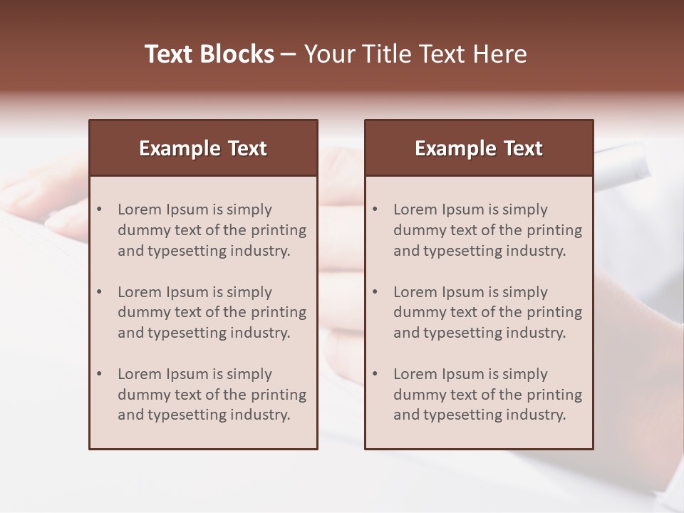 Signature Clerk Closeup PowerPoint Template