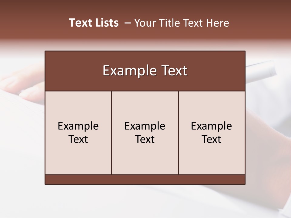 Signature Clerk Closeup PowerPoint Template