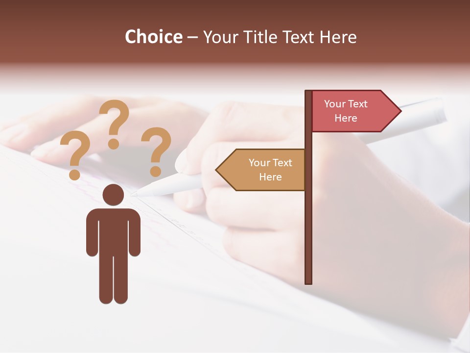 Signature Clerk Closeup PowerPoint Template