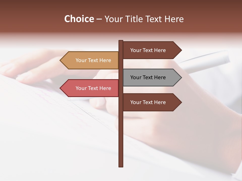 Signature Clerk Closeup PowerPoint Template