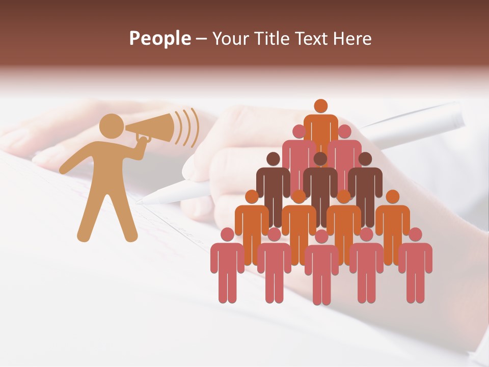 Signature Clerk Closeup PowerPoint Template