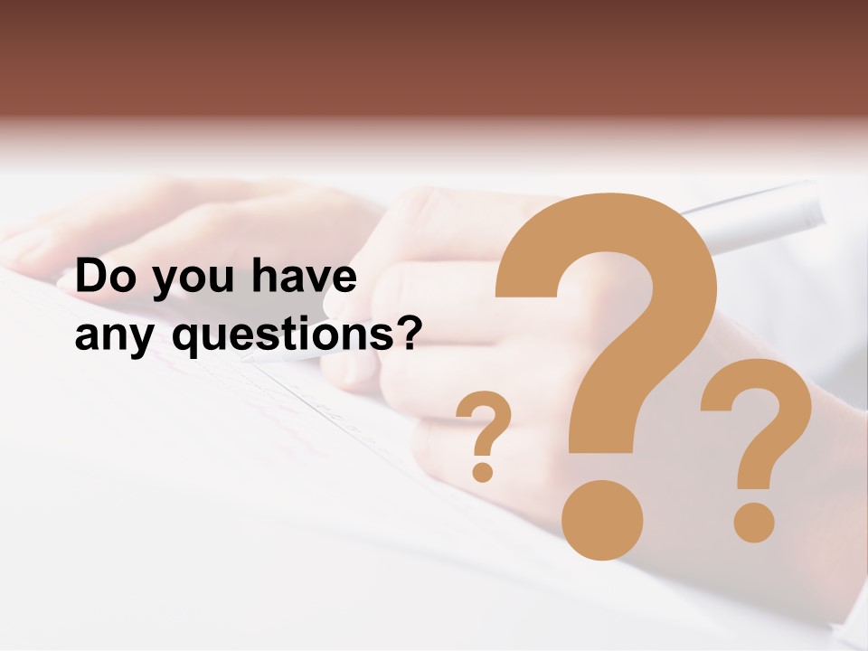 Signature Clerk Closeup PowerPoint Template