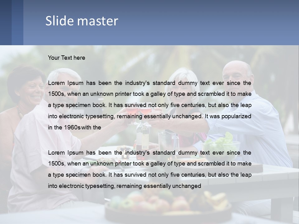 Happy Elderly Recreation PowerPoint Template